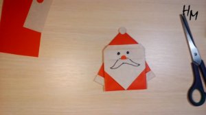 Дед Мороз из бумаги оригами