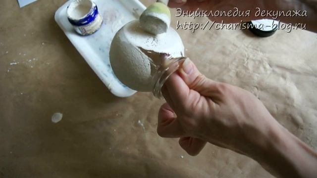 Декупаж. Мастер-класс.Видео по декору баночки 