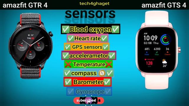 amazfit gtr 4 vs gts 4 smart watch comparison смотреть онлайн