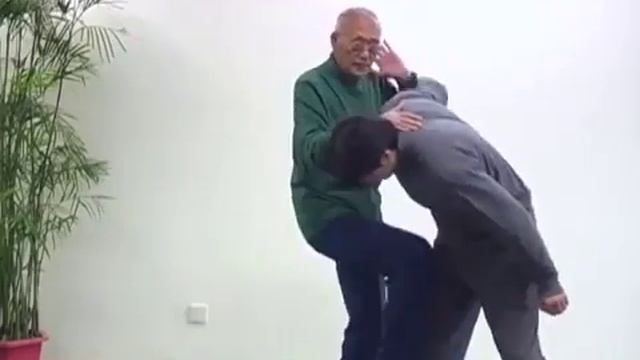 Старый дедушка показывает боевую технику багуачжан / BAGUA  Combat Techniques