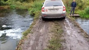 SsangYong Kyron, Skoda Octavia Scout, пятерка, на бездорожье.