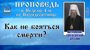 Как не бояться смерти? Проповедь митр. Арсения в Неделю 4-ю по Пятидесятнице 10.07.2022 г.