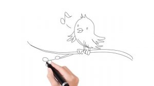 How to draw a bird / Как нарисовать птичку / Як намалювати пташку