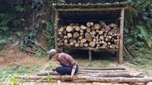 Full Video : 365 DAYS LIVING OFF GRID - Build Cabin, toilets, gardening and animal husbandry