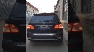 Выхлопная система с регулирвокой звука на Mercedes ML63 W166