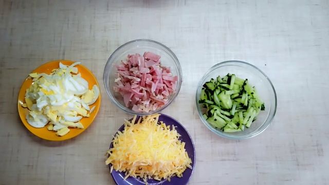 Салат "Нежность" с бужениной и свежим огурцом?Салат на праздничный стол / Готовим с уверенностью