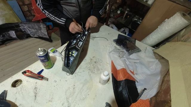 Задняя фара Ламборгини своими руками. Строим Ламборгини. Задний фонарь Ламборгини.