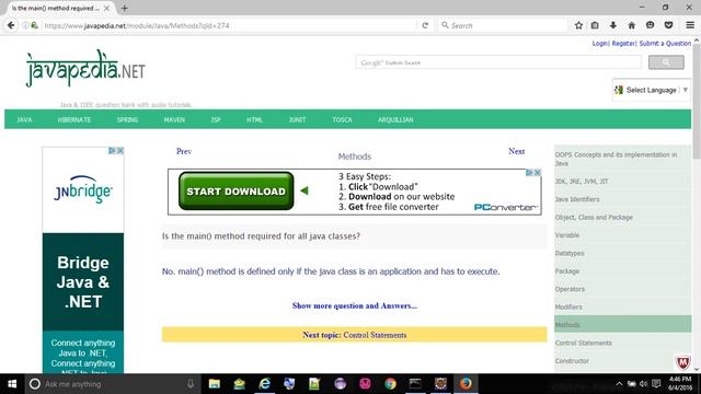 Is the main() method required for all java classes?
- javapedia.net смотреть онлайн