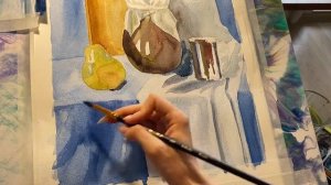 Простой акварельный натюрморт | рисование для начинающих