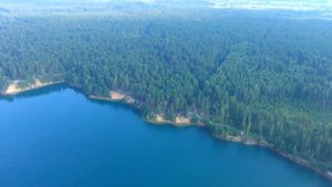 Малыгинский карьер (озеро Байкал) во Владимирской области с высоты