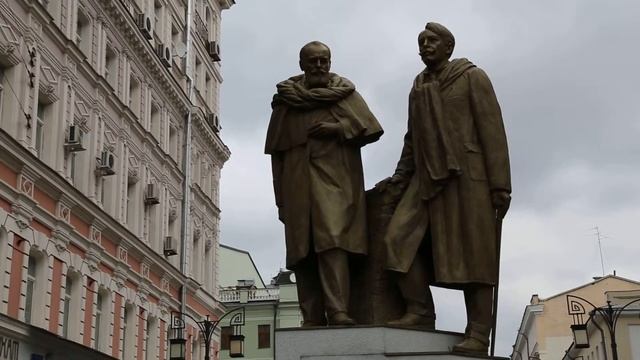 Открытие памятника Станиславскому и Немировичу-Данченко смотреть онлайн