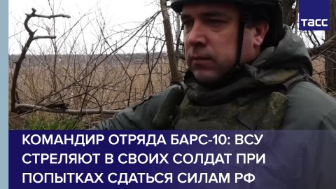 Командир отряда Барс-10: ВСУ стреляют в своих солдат при попытках сдаться силам РФ