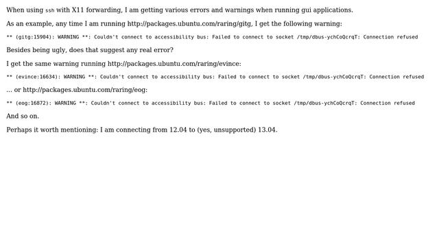 Ubuntu: Couldn't connect to accessibility bus смотреть онлайн
