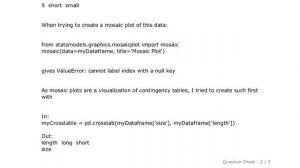 Pandas : How to create mosaic plot from Pandas dataframe with Statsmodels library?