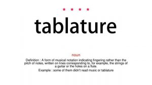 How to pronounce tablature - Vocab Today