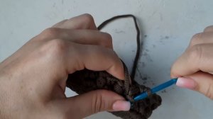 Мастер - класс Сумка- ведерко узором "Шишечки"