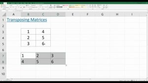 How to Transpose a Matrix in Excel Correctly