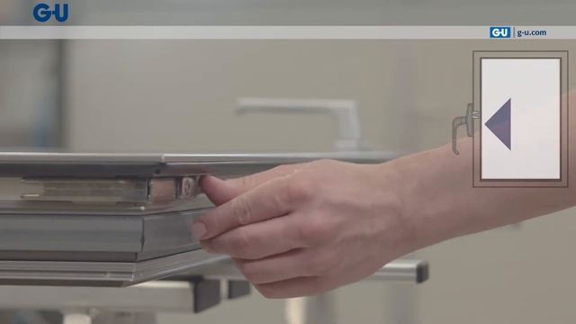 Скрытая оконная фурнитура для алюминиевых створок G-U ALU JET CC610. Монтаж.