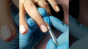 Градиент на ногтях. Дизайн на короткие ногти. Нежный маникюр.