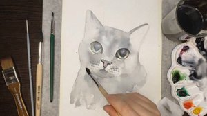 КАК НАРИСОВАТЬ КОШКУ / РИСУЮ ПОРТРЕТ КОШКИ / Кошачий Рафаэль Готфрид Минд