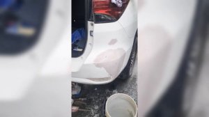 FORTUNER WHITE DAMAGE BUMPER