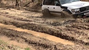 ПЕРВЫЙ ВЫЕЗД КРУЗАКА 80 ПО БЕЗДОРОЖЬЮ