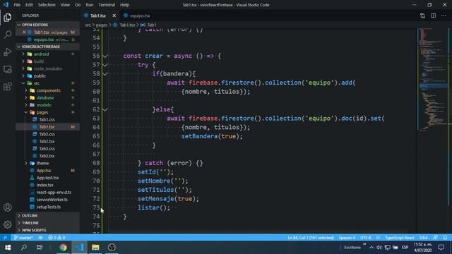 Crud Ionic React js Y Firebase Actulizar Datos смотреть онлайн