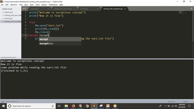 66.Complete Python Basics for Automation - Introduction to Exception Handling