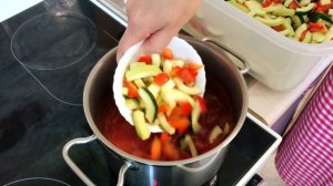 Лечо из кабачков на зиму | консервированные кабачки с томатным соком