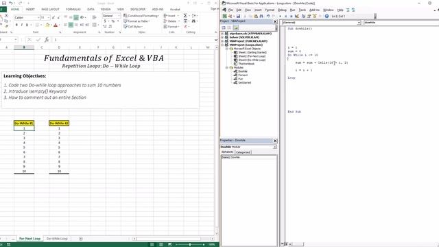 Do While Loop - EXCEL/VBA
