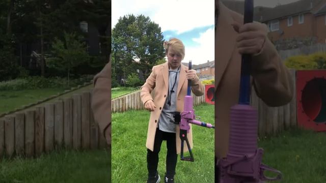 Nerf MEGA DMR, Void's Vanquish. My Drain Blaster MOD. Launches Mega Darts up to 600fps. смотреть онлайн