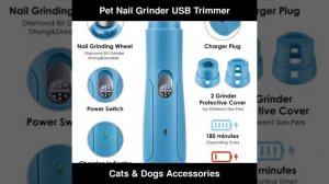 Pet Nail Grinder Rechargeable Nail Clippers Electric Paws Trimmer Grooming | Cats & Dogs Accessorie