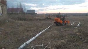 Минитрактор погрузчик своими руками "Муравей" Пробные испытания