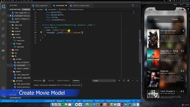 Flutter REST Movie App: Master Flutter REST API Development | Backslash Code @flutterdev