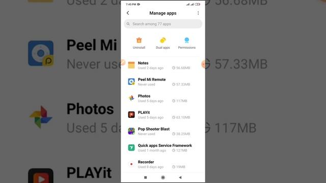 Weather & WPS office app version check on Xiaomi