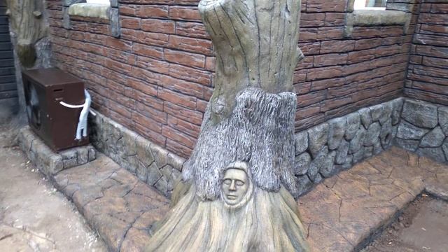 Отделка дома арт-бетоном.