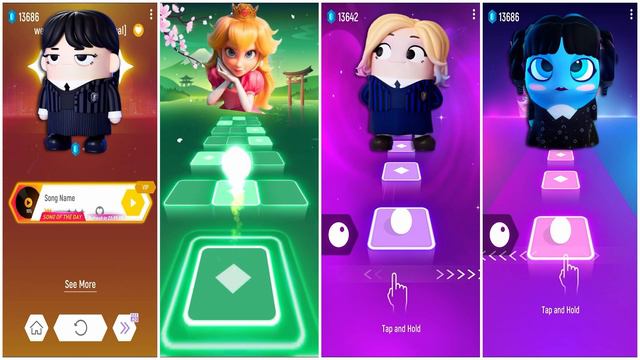 WEDNESDAY BLOODY MARY VS PRINCESS PEACH VS ENID SINCLAIR VS WEDNESDAY CARTOON