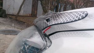 Спойлер (дефлектор) капота от CA Plastic Лада калина Кросс
