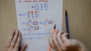 Вычисление определителя третьего порядка разложением по строке или столбцу | Высшая математика