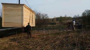 Строим Слободу с нуля  Устанавливаем вагончик и делаем для него фундамент 3