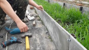 Грядки из плоского шифера. Как сделать просто, прочно и долговечно.