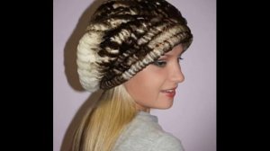 Копия видео Вязаные шапки с мехом. Коллекция. Crochet and Knitted hats with fur.