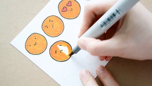11 эмоций / Как нарисовать смайлик / How to draw smiley face