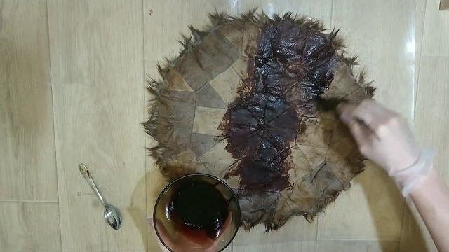 Подушка из обрезков меха. Часть 2. Окрашивание