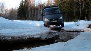 Соболь 4х4 на зимне-весенних лесных дорожках