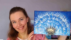 Как нарисовать одуванчик | Полный пошаговый урок рисования акрилом