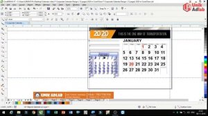 Traveling Calendar Design (12 pages) 2020 in Corel Draw