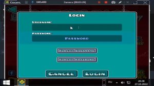 как решить проблему в geometry dash? login failed