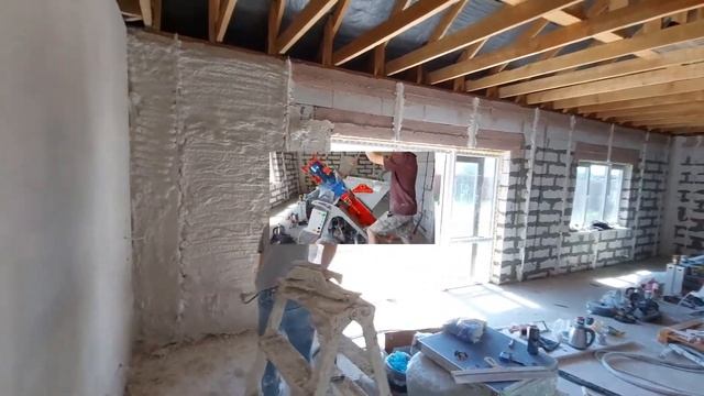 Работа штукатурной станции "Serta Master XL" на объекте. смотреть онлайн