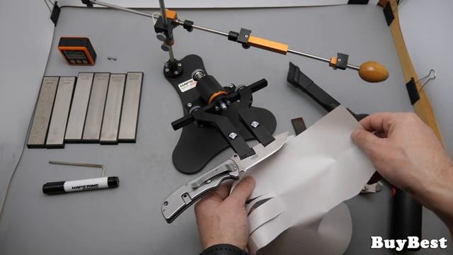 Алмазные бруски для заточки ножей 150*30 с Алиэкспресс | Заточка НОЖА 25°. Точилка HAPSTONE R2 OPTI